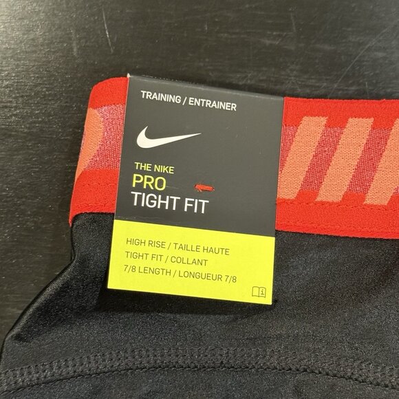 NWT Nike Pro Intertwist Black Training Gym 7/8 Leggings Womens XXS - Picture 6 of 14
